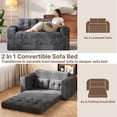 thumbnail image 4 of 2-Seater Cloud-Like Loveseat Sofa - Double-Layer Upholstered Cushions, Pet-Friendly Corduroy Couch for Bedroom, Living Room & Apartment, Dark Grey, 4 of 10