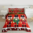 thumbnail image 2 of Feelyou Cartoon Nutcracker Kids Queen Comforter Set, Merry Christmas Bedding Sets, Black Red Buffalo Reversible Bedding Comforter Set, Luxury Bedroom Decor, 3 Pieces, 2 of 8