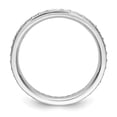 thumbnail image 2 of 14K White Gold Ring Band Eternity Diamond Round Polished 1 2 CT Vintage , Size 5, 2 of 5