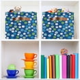 thumbnail image 6 of Yayeee 2 Pack Canvas Storage Basket with Handles for Shelves Fabric Bins Closet Organizer, Blue Dots, 6 of 8