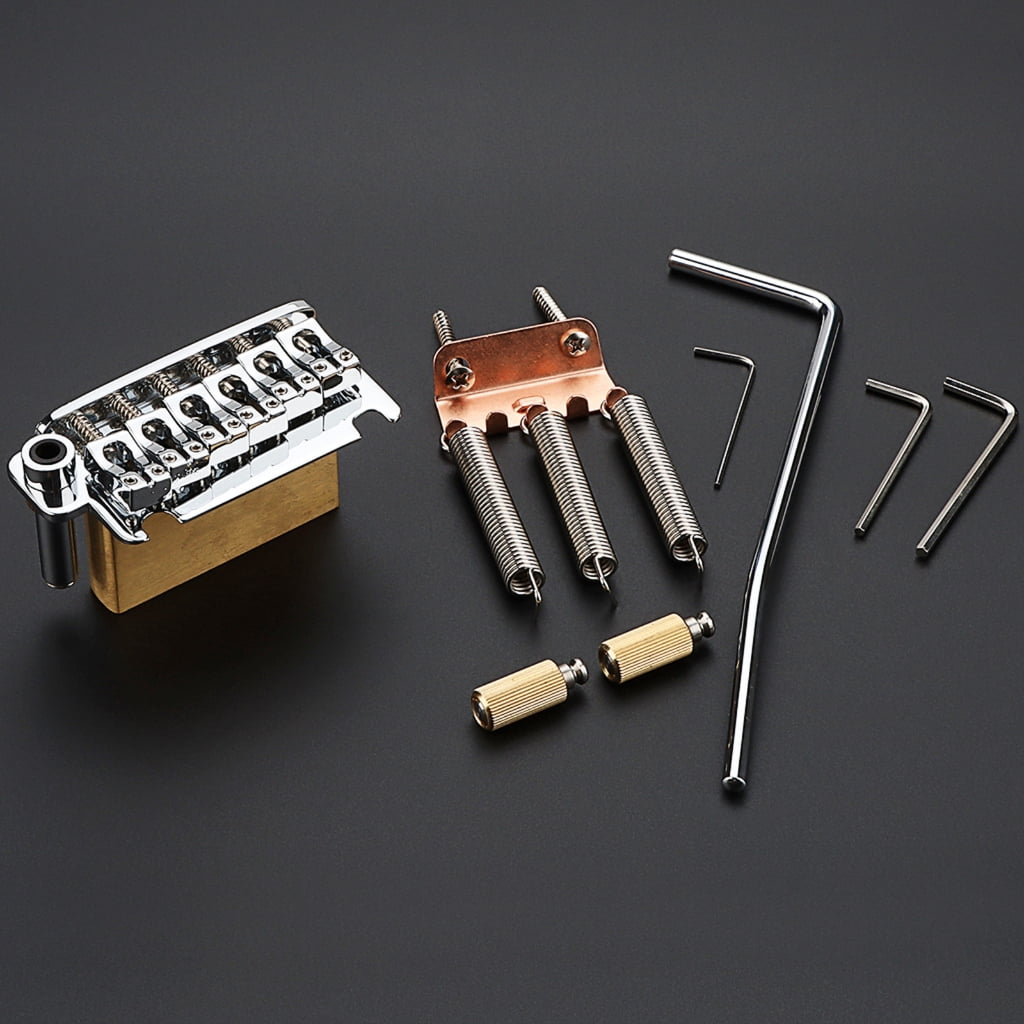 2-Point Electric Guitar Bridge Guitar Tremolo Bridge with Tremolo System Saddles Mounting accessories Easy to Install