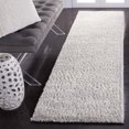 thumbnail image 2 of SAFAVIEH Berber Torvald Abstract Polyester Shag Runner Rug, Grey/Ivory, 2'3" x 12', 2 of 8
