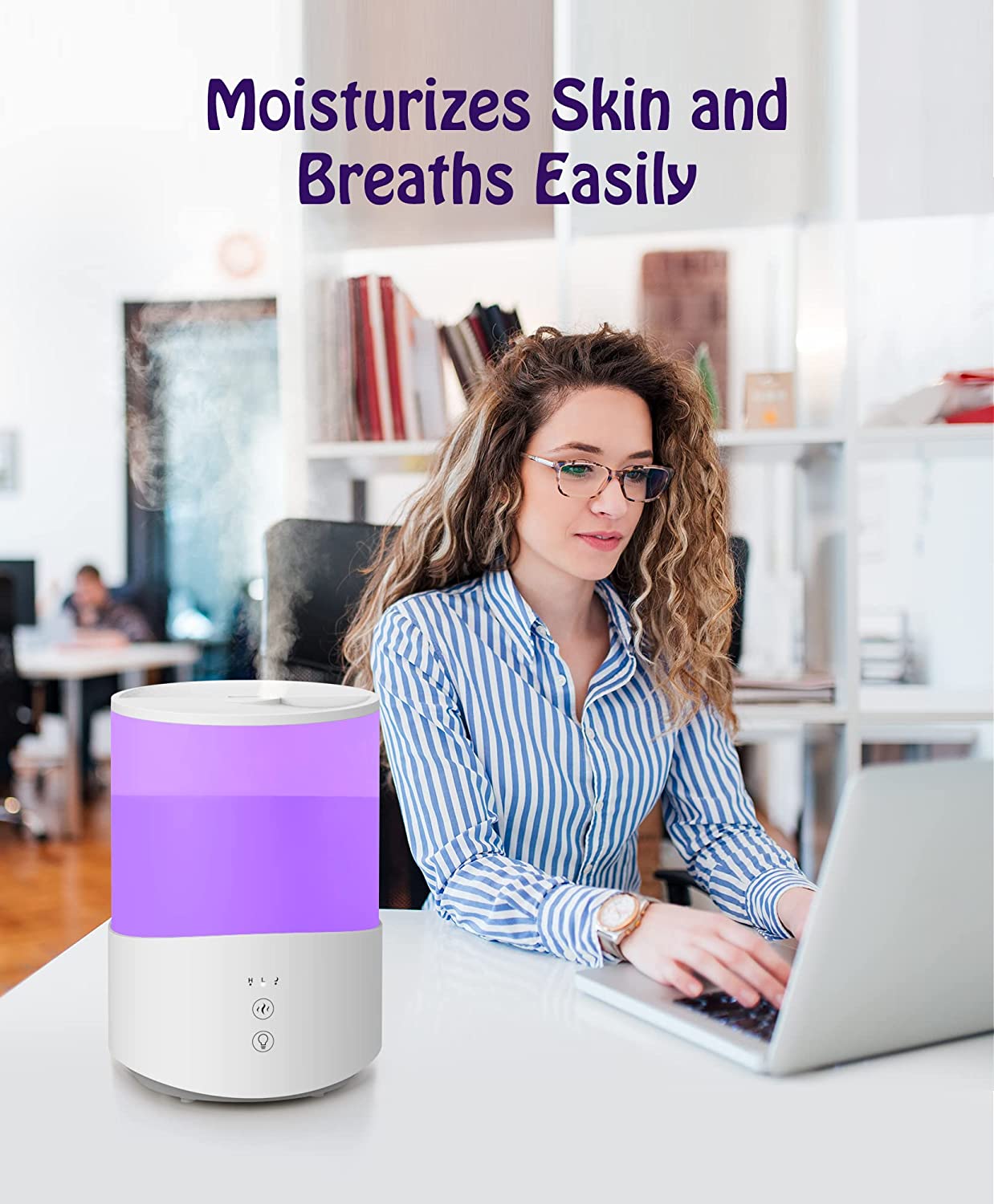 Hmwy7color Changing Home Usb Rechargeable 300ml Air Humidifier yellow