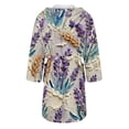 thumbnail image 4 of Plus Size Robe for Women Fleece Loungewear Oversized Hooded Women's Robes Bath Womens Bathrobe Light Violet, 4 of 5