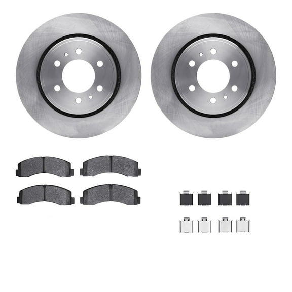 Dynamic Friction Company Front Brake Rotors with Heavy Duty Brake Pads includes Hardware 6212-99632