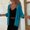Blue, variant on Fznquz Womens Sweaters and Cardigans Casual Plain Cardigan Green Button Down Lightweight Pockets Womens Clothes