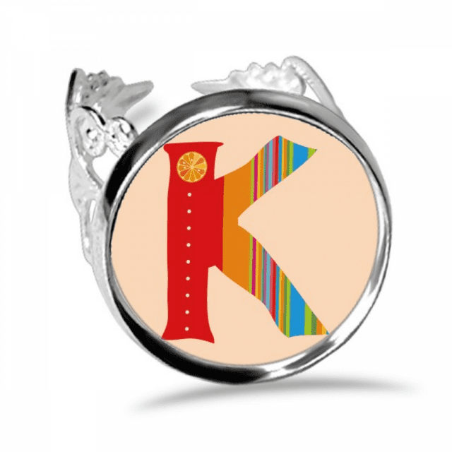 Bague Motif Mignon Alphabet Orange Fruit Ajustable Amour Mariage Fiançailles