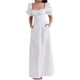thumbnail image 2 of Vestidos Largos De Verano Nueva moda para mujer, cuello cuadrado, ajustado, sin espalda, vestido largo blanco, manga abullonada, vestido de verano, falda francesa Cgtredaw Para estrenar, 2 of 9