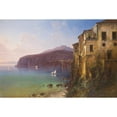 thumbnail image 2 of August Wilhelm Ferdinand Schirmer 24x17 Gold Ornate Framed and Double Matted Museum Art Print Titled - House of Tasso at the Coast of Sorrent, 2 of 4
