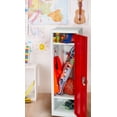 thumbnail image 2 of Adiroffice 3 Tiers 48" Storage Locker, Metal and Plastic, Red, 2 of 5