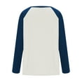thumbnail image 6 of Frostluinai Womens Long Sleeve Tops Crew Neck Color Block Raglan T Shirts Casual Dressy Business Work Shirts Loose Fit Going Out Tees with Pocket, 6 of 7