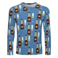 thumbnail image 3 of Long Sleeve Shirts for Men - Bottle And Glass Casual Crew Neck Mens Long Sleeve T Shirts, Fashion Tops Basic Pullover Tee Shirts for Workout Work, 3 of 6