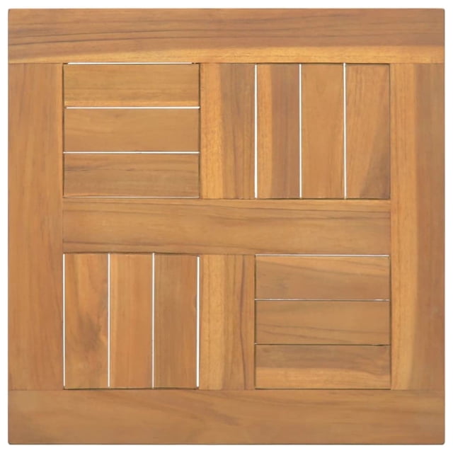 Tapa de mesa VidaXL de madera maciza de teca, 40 x 40 x 2,5 cm, impermeable