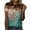 16#Light Blue, variant on Women's Plus Size Cherry Blossom Sakura Flower Printed Short Sleeve T-Shirt