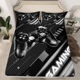 thumbnail image 2 of Castle Fairy Boys Gamepads 3pcs Twin Sheet Sets,Geometric Honeycomb Twin Fitted Sheet,Video Game Breathable Flat Sheet,Ultra Soft Gamer Home Decor, 2 of 7
