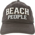 thumbnail image 6 of Pavilion Gift Company Beach People Adjustable Strap Cap, Dark Gray, Large, 6 of 11