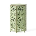 thumbnail image 3 of Crackle Iron Patio Table - 14.62"d X 14.62"w 22.44"h, Cut Out, Lightweight Option Side Table, Out Garden Decor, 3 of 5