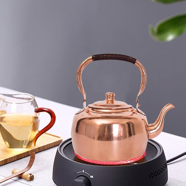 Tea Kettle Copper Kettle with Ergonomic Handle Retro Copper