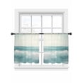 thumbnail image 6 of Light Blue Coastal Sheer Curtains for Living Room Bedroom Summer Beach Seaside Ocean Sheer Curtains 45 Inch Long 2 Panels Set Light Filtering Curtain Window Treatments Drapes for Dining Room, 6 of 6