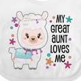 thumbnail image 4 of Inktastic My Great Aunt Loves Me Cute and Happy Llama Boys or Girls Baby Bib, 4 of 4