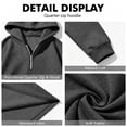 thumbnail image 6 of Resicozy Mens Quarter Zip Up Hoodies Long Sleeve Drop Shoulder Sweatshirt Casual Fall Winter Streetwear Pullover 2026 Dark Gray S, 6 of 8
