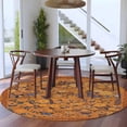 thumbnail image 3 of Round Rug 7Ft Washable Non-Slip, Boho Yellow Flowers Circle Area Rugs for Living Room Bedroom, Spring Abstract Watercolor Floral Leaf Indoor Floor Mats Carpet Runner for Home Decor Aesthetic, 3 of 8