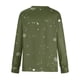 thumbnail image 5 of Pntutb Camisas para mujer Blusa regular estampada con cuello redondo y manga larga con estampado navideño Pntutb Pntutb-1100, 5 of 5