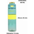 thumbnail image 3 of Botella De Plástico Agua Deportiva Termo Agarradera 850ml Amarillo, 3 of 4