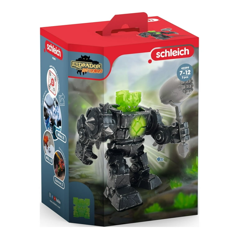 Schleich - Eldrador Creatures: Stone Robot Action Figure with 4 Mini Creatures Playset, 5 Pcs Schleich - Eldrador Creatures: Stone Robot Action Figure with 4 Mini Creatures Playset, 5 Pcs