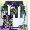 thumbnail image 2 of SPXUBZ Mardi Gras Garden Flag for Outside 12x18 Inch Double Sided Small Burlap polka dots welcome Yard Outdoor New Orleans Carnival Celebration, 2 of 4