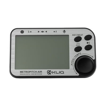 KLIQ MetroPitch-Air Rechargeable Digital Metronome Tuner for All Instruments, Pewter Grey