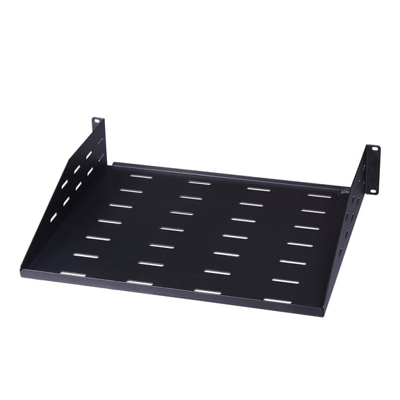 Rosewill 2U 19-Inch Universal Vented Rack Mount Cantilever Server Cabinet Shelf 16-Inches Deep Black-RSA-2USHF00