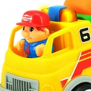 Kiddieland: Light & Sound: Cement Mixer - Motorized Construction Toy Vehicle, Auto Stops, Driver Figure, Engine Rev & Horn, Kids & Toddlers Age 1 yr+