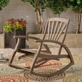 thumbnail image 5 of GDF Studio Kelsey Outdoor Acacia Wood Rocking Chair with Footrest, Gray Finish, 5 of 14