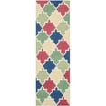 thumbnail image 2 of SAFAVIEH Dhurrie Wystan Geometric Moroccan Wool Area Rug, Blue/Multi, 4' x 6', 2 of 5