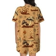 thumbnail image 3 of Lsque Brown Mushrooms Women's Short-Sleeved Pajama Set - 2 Piece Soft and Lightweight Sleepwear Set-XX-Large, 3 of 9