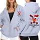 thumbnail image 1 of WILLBEST Sudadera con Capucha para Mujer, Estilo Casual, con Estampado Navideño, Cremallera, Manga Larga, Bolsillo y Cordón Ajustable Chica​​, 1 of 8