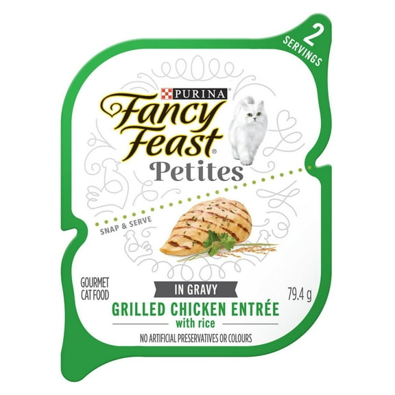 Purina Fancy Feast Petites Grilled Chicken Entrée in Gravy, Wet Cat Food 79.4g