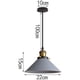 thumbnail image 5 of CHANDELIER - SUSPENSION Lighting Lámpara colgante con pantalla metálica E27 22cm gris, 5 of 5