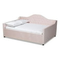 thumbnail image 1 of Bowery Hill Lit de Jour Contemporain en Velours Rose, 1 of 7