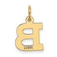 thumbnail image 3 of 14k Yellow Gold Small Block Letter B Initial Charm Pendant, 3 of 4