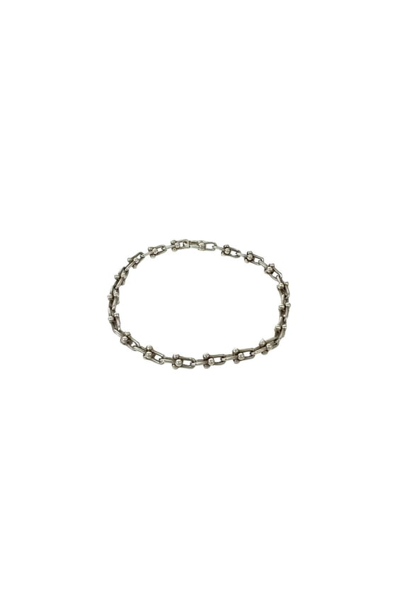 Pre-Owned TIFFANY&Co. Tiffany HardWear Microlink Bracelet, Sterling Silver 925, Accessory, L2163