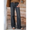 thumbnail image 6 of EMMIOL Women's Mid High Rise Wide Leg Baggy Jeans Y2K Boyfriend Denim Pants with Pockets, 6 of 7