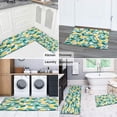 thumbnail image 6 of Floral Lemon Rugs and Mats Non Skid Washable Absorbent Microfiber Soft Kitchen Mat for Floor Set Of 2 Decor Stain Resistant 17"x47"+17"x30", 6 of 7