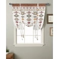 thumbnail image 3 of Boho Tribal Totem Curtains for Living Room Bedroom Modern Tie Up Window Curtain Kitchen Short Curtain, 3 of 5