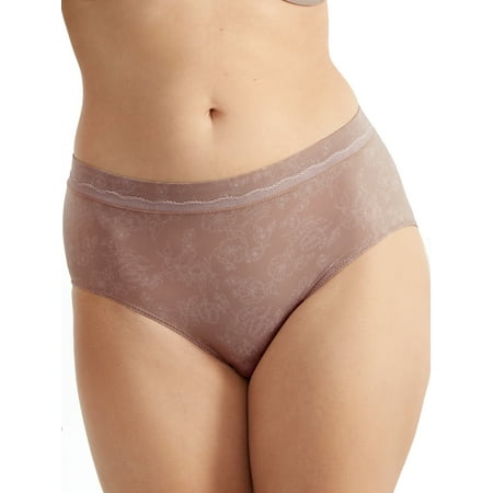 

Women s Bali DFMMMB One Smooth U Modern Microfiber Brief Panty (Blush/Floral Print 8)