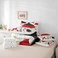 thumbnail image 5 of Fashion Dress Bed In A Bag 7 Piece King Black Red Girly Dress Comforter Set Golden Polka Dots Bed Set Eiffel Tower Paris Modern Women Bedding Sheet Red High Heels Romantic Makeup Themed Fitted Sheet, 5 of 5