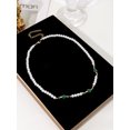thumbnail image 1 of Collier Imitation Perle Incrusté de Zircon Vert Vintage pour Bijoux Décontractés pour Hommes, 1 of 5
