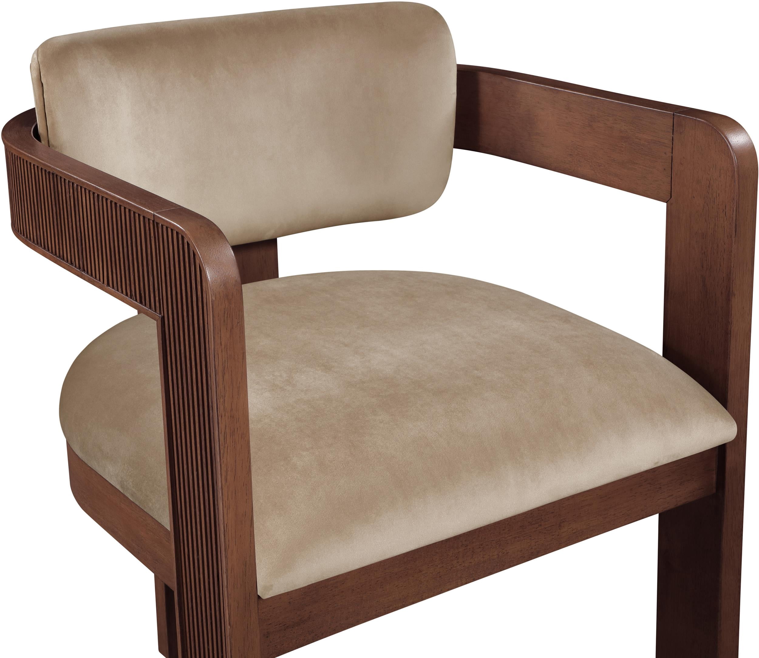 Meridian Furniture Sacha Beige Velvet Dining Chair (Set of 2)