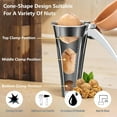 thumbnail image 5 of Walnut Nut Cracker Nutcracker Tool:Nut Cracker Tool,360° Quick Shelling Tool Pecan Cracker Cutter Tool,2024 Walnut Clamp Funnel Walnut Peeling Tool,Nut Crackers for All Nuts (Zinc Alloy, with Lid), 5 of 7